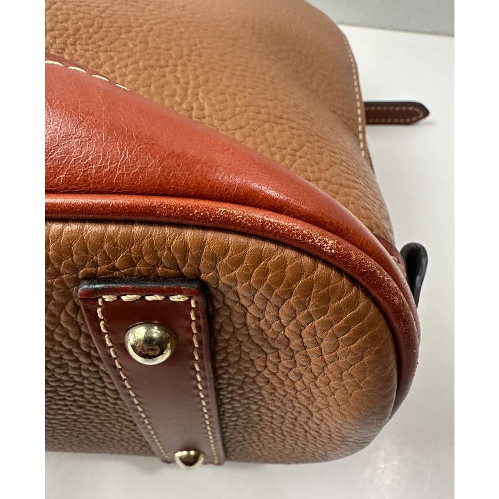 Dooney & Bourke Pebble Grain Zip Zip Satchel Tan Brown Purse Leather Handbag - Picture 13 of 16